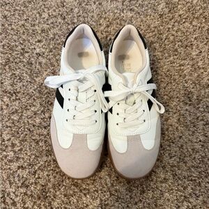 Stylish White and Black Women's Sneakers